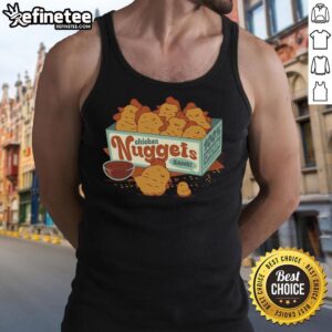 Official Chicken Nuggets Bawk 100% Chicken tank top featuring a fun chicken graphic, perfect for casual wear.
