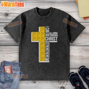 Awesome Pittsburgh Pirates t-shirt featuring 'I Can Do All Things Through Christ Who Strengthens Me' design.