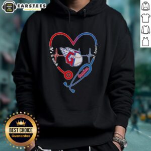 Hot Cleveland Guardians Stethoscope Heartbeat hoodie showcasing team pride and passion for baseball in a stylish design.