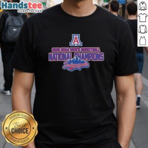 Alt Text: Premium NCAA Arizona Wildcats Men's Basketball 2026 National Champions T-Shirt featuring team logo and winning design.