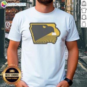 Top The Hawkeye State Iowa T-Shirt featuring bold Iowa graphic design, perfect for fans and proud Iowans.