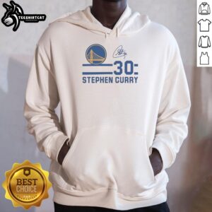 Alt Text: Stephen Curry Golden State Warriors signature name and number hoodie showcasing team pride and player loyalty.