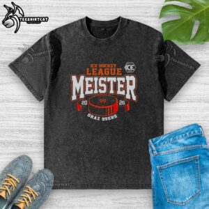 Top Graz 99ers Hockey Meister Ice Hockey League 2026 washed t-shirt featuring team logo and vintage design.