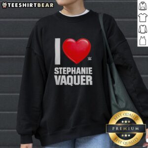 Hot Stephanie Vaquer wearing 'I Love Sweatshirt' showcasing a stylish and trendy look perfect for casual outfits.