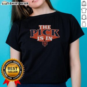 Official Chicago Bears Pick Is In Ladies Tee featuring team colors and logo, perfect for female fans supporting the Bears.