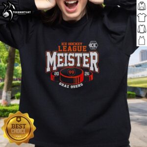 Top Graz 99ers Hockey Meister Ice Hockey League 2026 sweatshirt featuring team logo and stylish design for fans.
