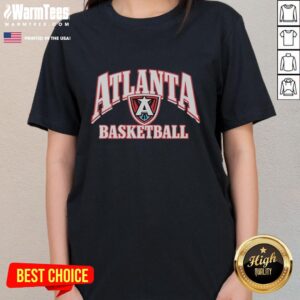 Stylish Hot Atlanta Hawks Basketball logo ladies tee, perfect for fans showcasing team spirit and sporty fashion.
