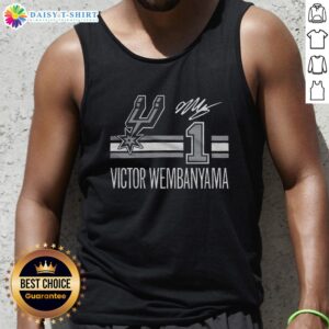 Top Spurs Victor Wembanyama signature jersey tank top featuring bold team colors and player graphics for fans.