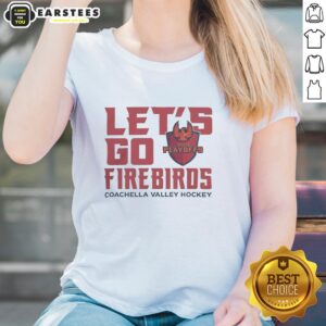 Hot Coachella Valley Firebirds 2026 Calder Cup Playoff Ladies Tee featuring vibrant team colors and spirited design.