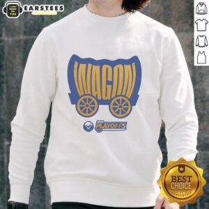 Hot Buffalo Sabres Wagon 2026 Playoffs sweatshirt featuring team logo and vibrant colors for fans and supporters.