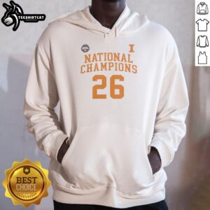 Alt Text: Premium NCAA Division I Men's Basketball Illinois 26 National Champions Hoodie in vibrant colors, perfect for fans.