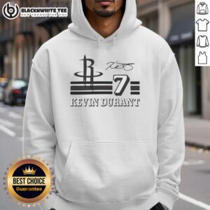 Kevin Durant Houston Rockets signature name and number hoodie featuring bold graphics and comfortable design.