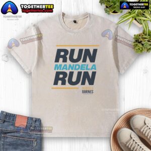 Good Run Mandela Run washed t-shirt featuring a stylish design, perfect for casual wear and running enthusiasts.