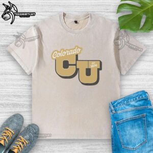 Good Colorado Est 1876 Old Gold Washed T-Shirt featuring vintage style and soft fabric, perfect for casual wear.