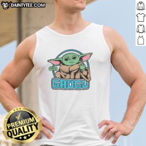 Official The Mandalorian Grogu tank top featuring a cute Grogu graphic, perfect for fans of the series.