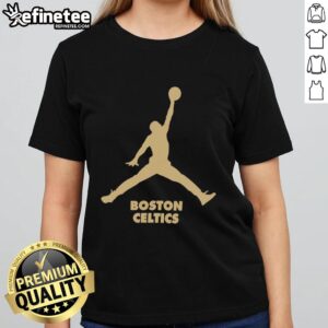 Alt Text: Pretty Boston Celtics NBA Jordan Club parody ladies tee featuring a stylish design for basketball fans.