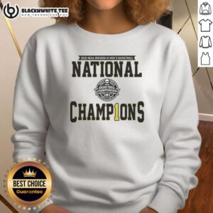 2026 National Champions sweatshirt featuring Nice UMw Basketball logo, perfect for fans celebrating the victory.