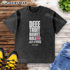 Top Detroit Pistons Playoffs 26 Mantra All Dawg Washed T-Shirt featuring bold graphics and team colors.