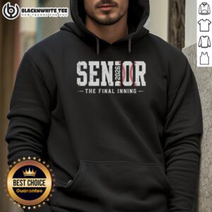 Alt Text: Top Baseball Senior 2026 hoodie featuring a retro design, perfect for celebrating the final inning of high school baseball.