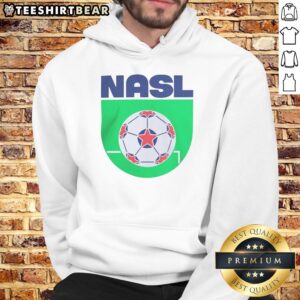 Official North American Soccer League logo hoodie featuring vibrant colors and sporty design for fans.
