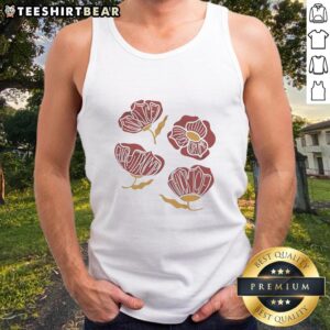 Pretty red poppy floral F*ck tank top featuring vibrant flowers on a stylish design for trendy summer fashion.