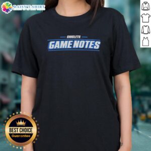 Awesome Game Notes Ladies Tee featuring stylish initials design for gamers and fans, perfect for casual wear.