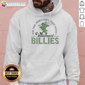 Awesome Williamsport Billies New York Pennsylvania League Baseball mascot hoodie featuring vibrant colors and logo design.