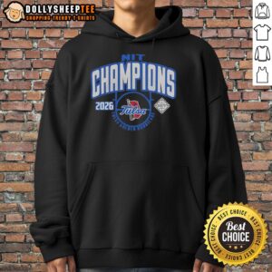 Alt Text: Men's basketball hoodie celebrating the 2026 Tulsa Golden Hurricane NIT Champions, featuring vibrant team graphics.