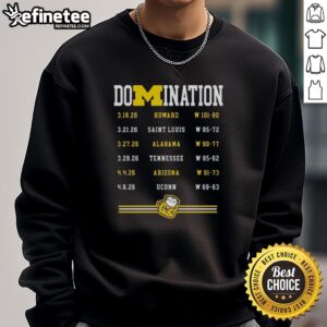 Premium Michigan Wolverines Men's Basketball Champions 2025-2026 sweatshirt showcasing team pride and championship spirit.