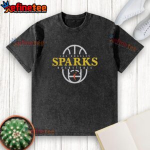 Los Angeles Sparks 2026 on-court authentic practice t-shirt featuring logo, perfect for basketball fans.