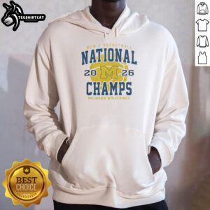 Premium Michigan Wolverines 2026 NCAA Men's Basketball Championship Game hoodie in Indianapolis, Indiana.