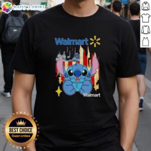 Good Stitch USA flag t-shirt available at Walmart, featuring a vibrant design celebrating American patriotism.