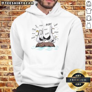 Awesome Mom seagull hoodie featuring a stylish design, perfect gift for mothers who love casual fashion.