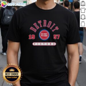 Awesome Detroit Pistons Established Gray T-Shirt featuring bold team logo and stylish design for fans.