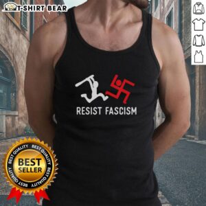 Awesome Resist Fascism Tank Top featuring bold lettering, perfect for making a statement and promoting activism.