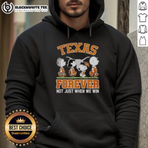 Top Peanuts Characters X Texas Longhorns NBA Forever hoodie featuring playful designs, perfect for fans and cozy wear.