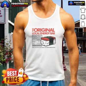 Alt Text: Awesome The Original Local Energy Bar Musubi Tank Top for tough workouts and outdoor adventures.