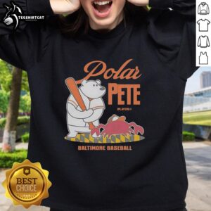 Premium Polar Pete Alonso Baltimore Orioles baseball sweatshirt in navy, perfect for fans and casual wear.