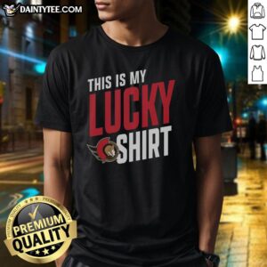 Awesome Ottawa Senators This Is My Lucky T-Shirt featuring bold team colors and logo, perfect for game day excitement.