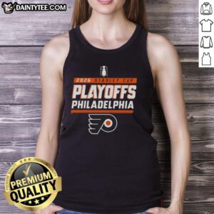 Top Philadelphia Flyers NHL Stanley Cup Playoffs 2023 tank top featuring team colors and logo, perfect for fans.