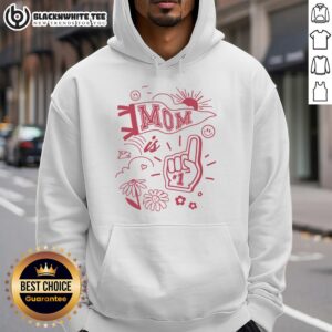 Nice Mom Is 1 Collage Hoodie featuring playful designs celebrating motherhood in vibrant colors and stylish graphics.
