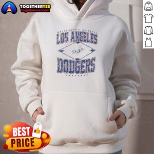 Official Los Angeles Dodgers Major League Baseball Cooperstown Diamond Hoodie in blue, featuring team logo and stylish design.