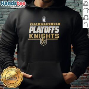 Premium Vegas Golden Knights NHL 2026 Stanley Cup Playoffs hoodie featuring team logo and stylish design.