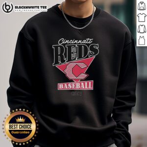 Alt Text: Official Cincinnati Reds baseball logo sweatshirt for 2026, featuring the team's iconic emblem and vibrant colors.