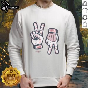 Cozy Nice Peace Up A Town Down sweatshirt in vibrant colors, perfect for casual wear and expressing positivity.