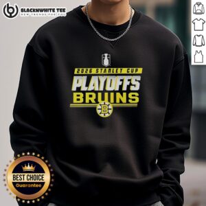 Good Boston Bruins NHL 2026 Stanley Cup Playoffs sweatshirt showcasing team pride and playoff spirit.