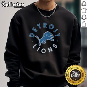 Cozy Nice Detroit Lions Circle Sweatshirt featuring a bold team logo, perfect for fans and chilly game days.