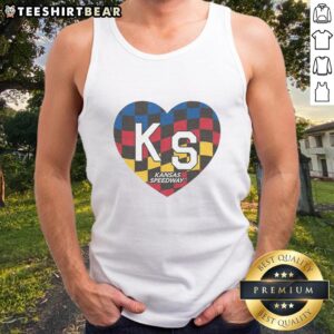 Awesome KS Speedway KC Heart Ash Tank Top featuring a stylish design perfect for race fans and casual wear.