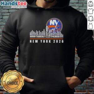 Original NHL New York Islanders x Skyline City hoodie featuring vibrant team colors and city skyline design.