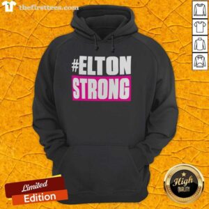Official Elton Strong Hoodie featuring a stylish design and bold lettering, perfect for fans and casual wear.